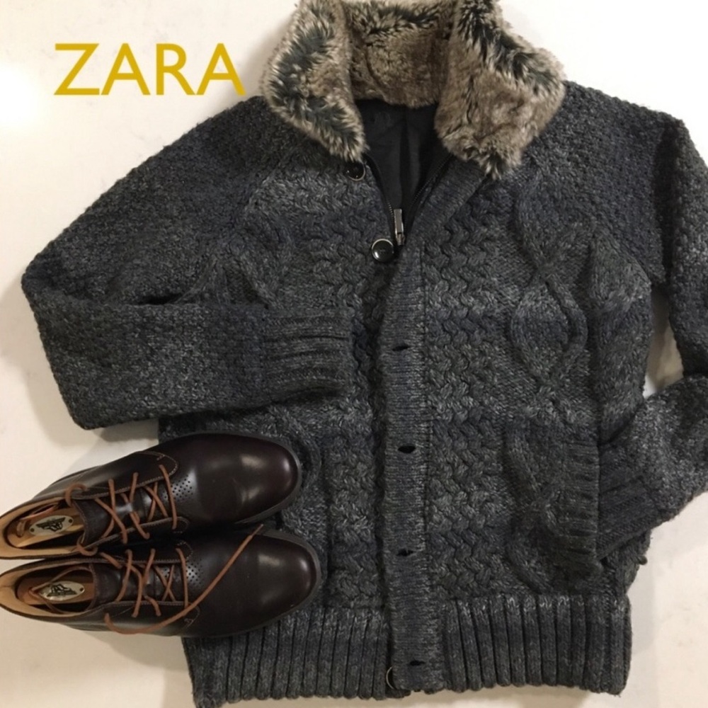 Zara Button-up/Zip-up Sweater